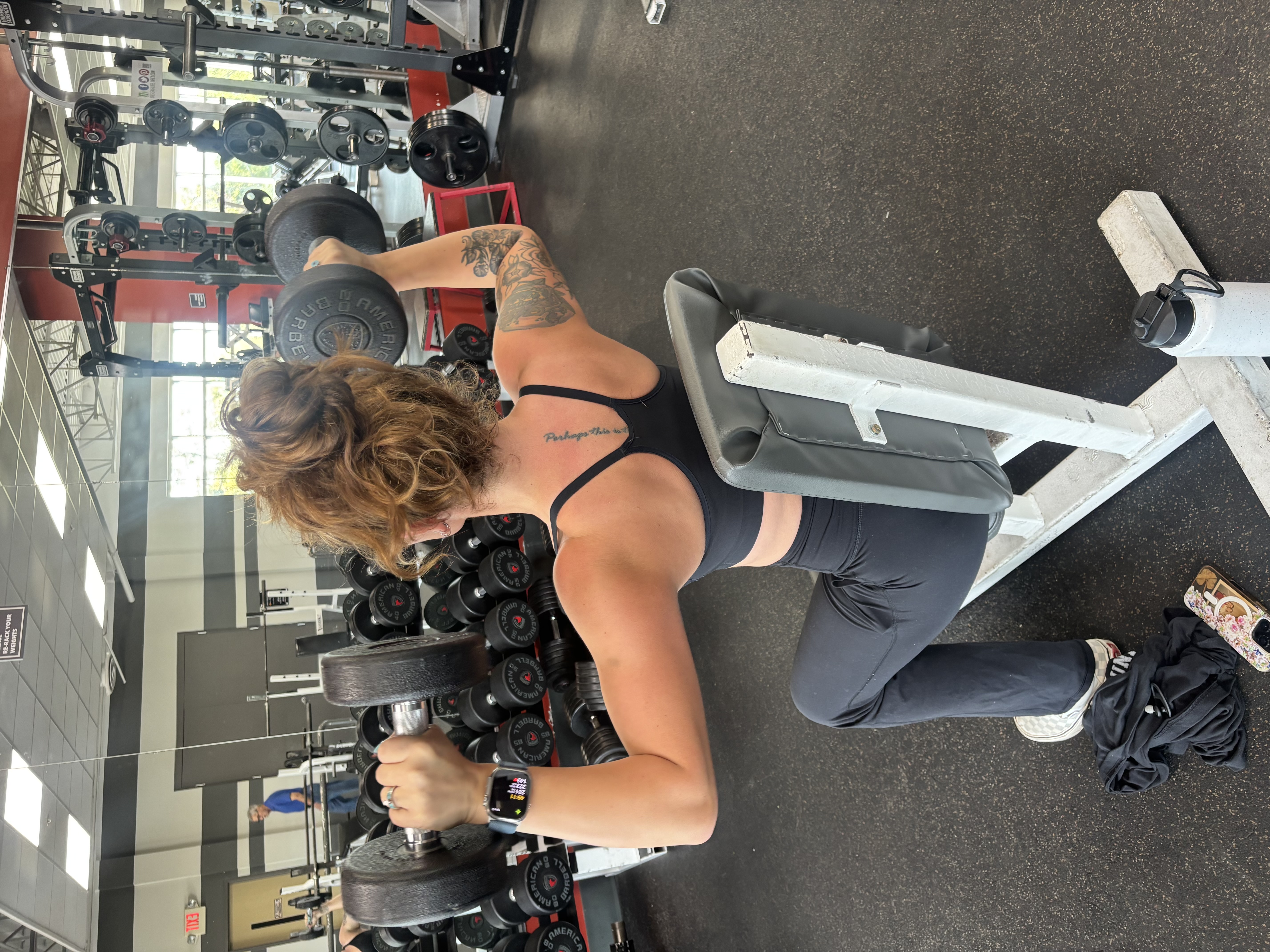 Taylor Ramirez training at the gym